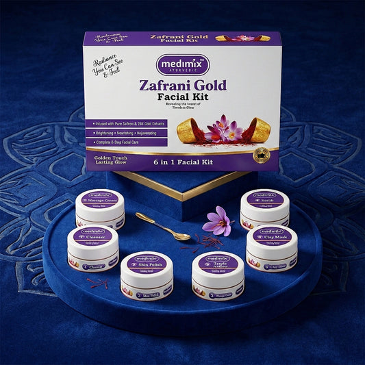 Zafrani Gold 6-in-1 Facial Kit – Saffron & 24K Gold Glow Facial at Home